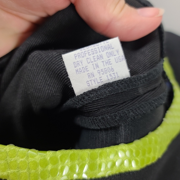 Vintage Cache Black Sequin Bodice & Accordion Pleat Georgette Split Maxi Dress - Picture 13 of 16